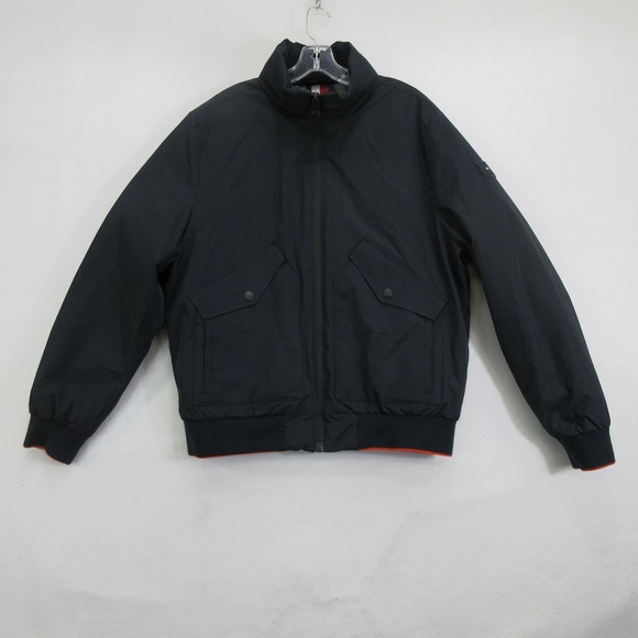 Tommy Hilfiger Other - Tommy Hilfiger Men's Jacket L TH Flex Bomber Hooded Full Zip Insulated Navy